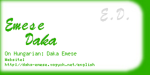 emese daka business card